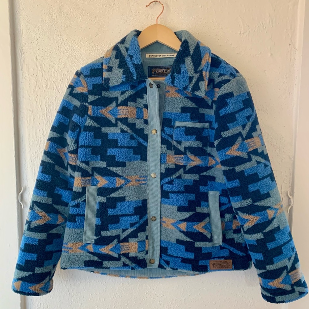 Pendleton Angelica Berber Fleece Jacket, Navy, Small